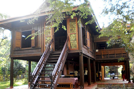 Cambodian wooden house
