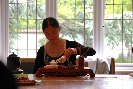 Chinese girl with traditional Tea Ceremony.