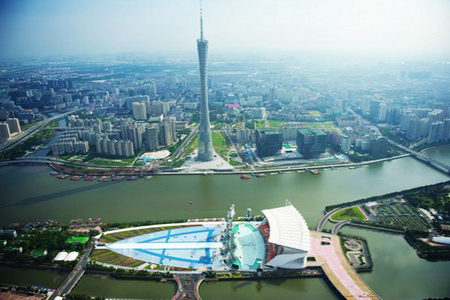 Panoramic view of Canton Tower