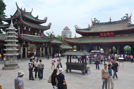 Inside sacred Nanputuo Temple, Xiamen, China