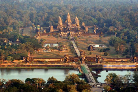 Panorama of Angkor Wat Temple