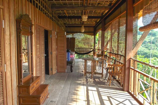 Inside Cambodia traditional house
