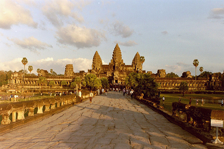 The entrance of Angkor Wat