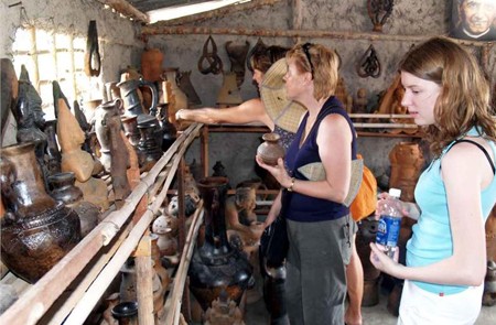 Tourists at Bat Trang Ceramic Village