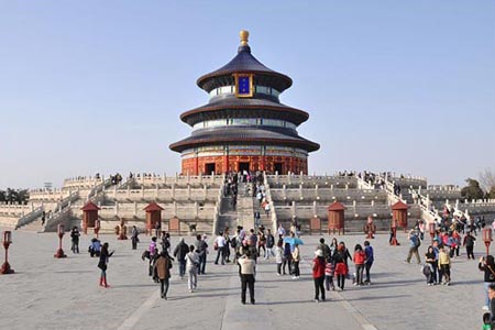 Visitors at Temple of Heaven