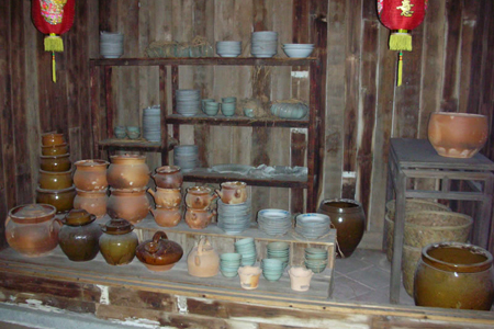 Ceramic items inside Oversea Chinese Museum