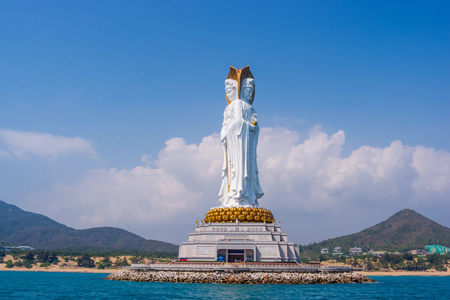 Scenic view of Guanyin Statue of Hainan