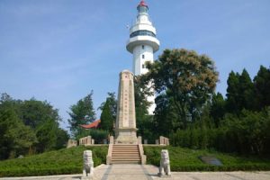 Lighthouse at Yantai Hill Park