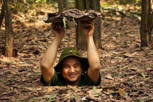 The guide shows how to get in and get out the tunnels of Cu Chi