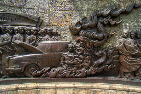 Wall painting in Thich Quang Duc Monument