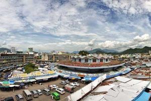Panoramic view of Dam Market
