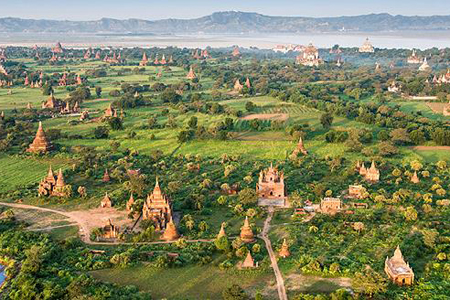  Sky view of Bagan temples, Myanmar
