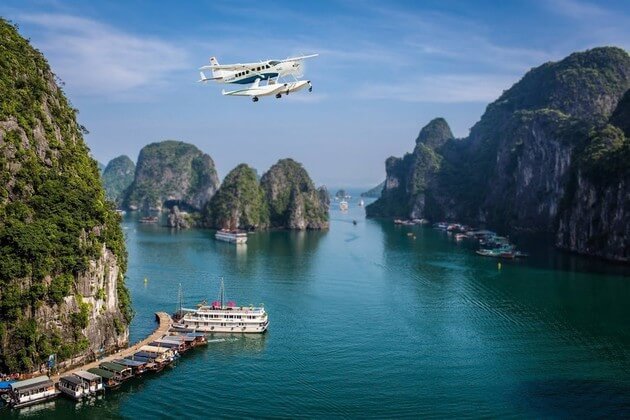 Flight over Halong Bay with Hai Au Seaplane