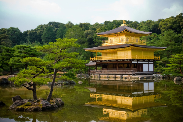 The Temple of Golden Pavilion, Kinkakuji Temple, Kyoto, Japan