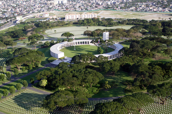 Panoramic view of Manila American Cemetery in Fort Bonifacio