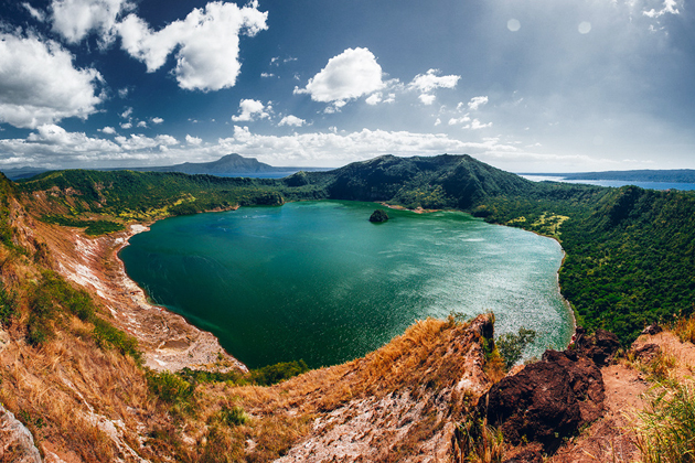 Taal volcano with a lake inside the crater