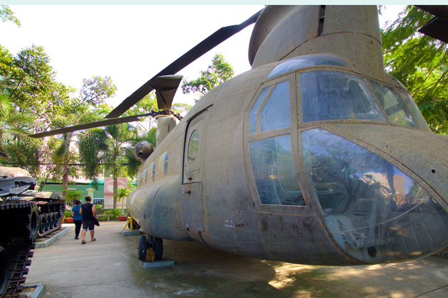 American aircrafts are on exhibition, War Remnants Museum