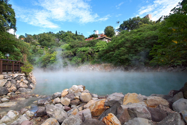 Dim in hot springs of Taiwan