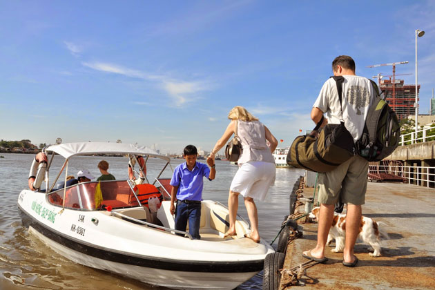 Cruising from Bach Dang pier in Ho Chi Minh city center