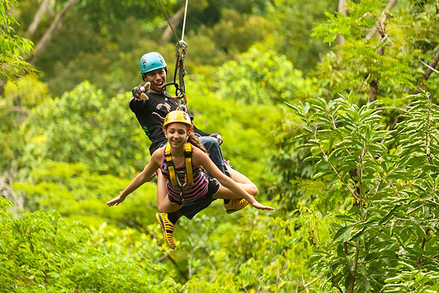 Zip lining in Hanuman World - Phuket shore excursions