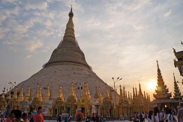 Sunset over Shwedagon Yangon