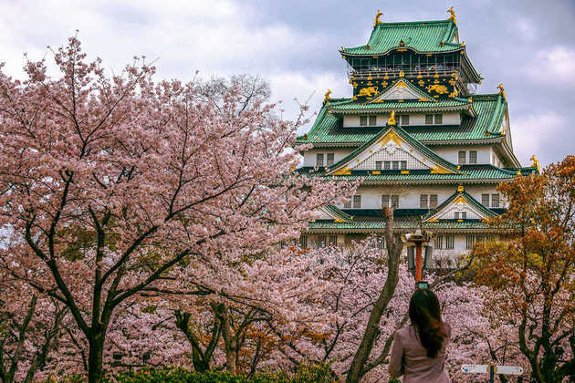 Osaka Castle in spring