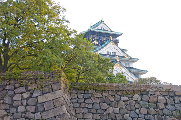 Osaka Castle stone wall