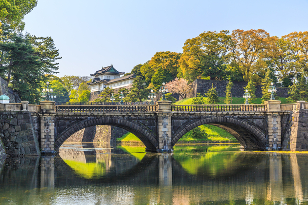 Tokyo Imperial Palace two bridges