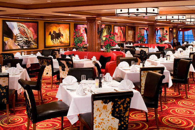Cagney's Steakhouse on Norwegian Cruise Ship