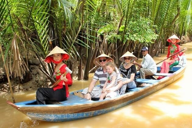 sampan ride in mekong delta - Phu My shore excursions