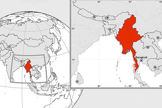 Myanmar map