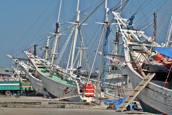 Bugis Pinisi schooners Makassar