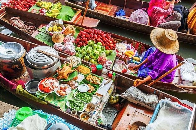 Floating-Markets-in-Bangkok - Thailand shore excursions