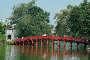 Ngoc Son temple on day tours from Hanoi Vietnam