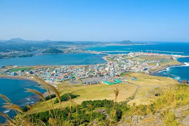 Seongsan Ilchulbong from Seogwipo port