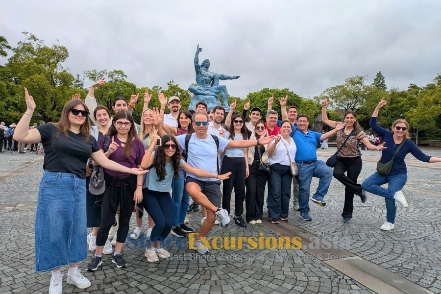 Happy group at Nagasaki, Japan - Asia Shore Excursions