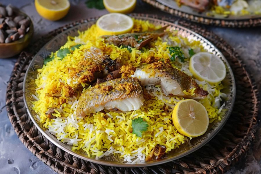 Mashuai - Grilled Kingfish with Lemon Rice