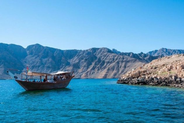 Oman-Musandam Peninsula landscape.