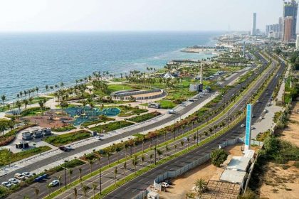 Scenic drive through modern Jeddah