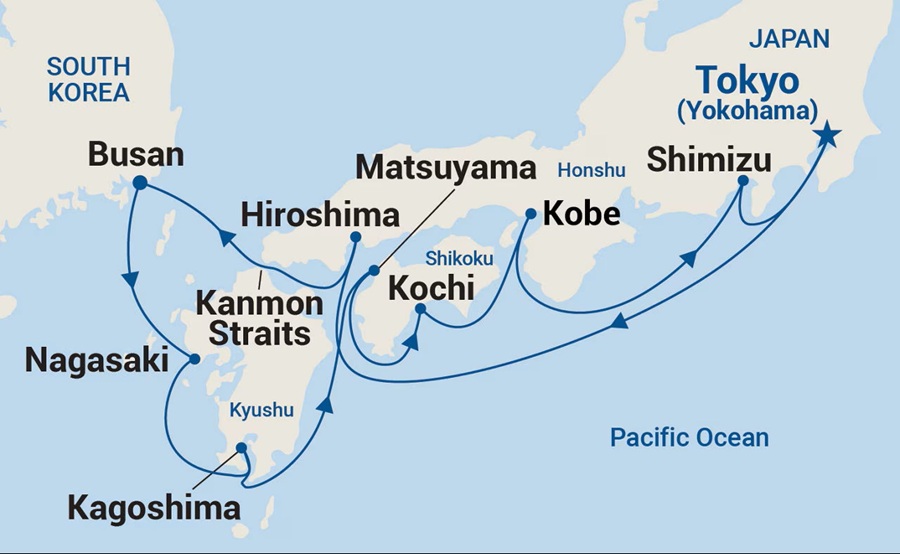 Diamond Princess shore excursions -Itinerary March-28