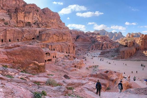 Exploring Petra rose-red rock