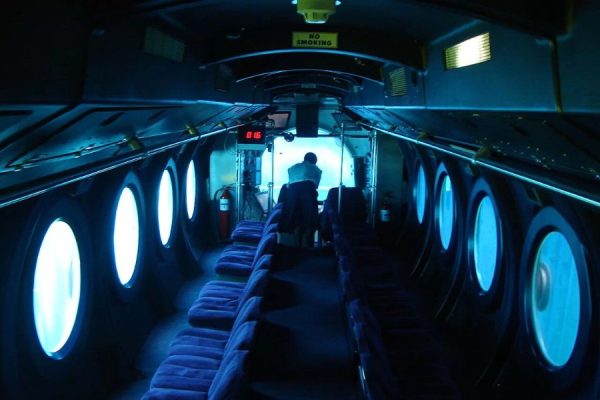 Inside Maldives submarine cabin