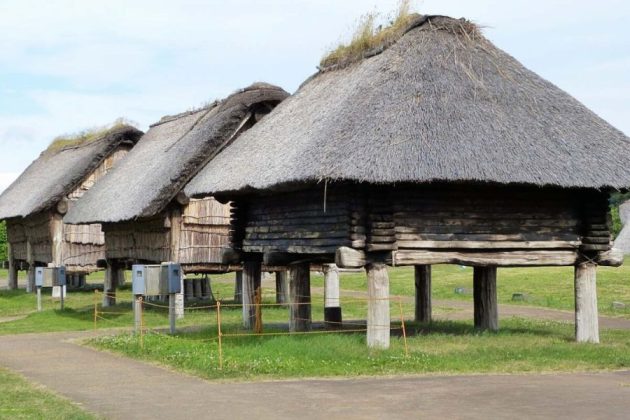 Reconstructed Jomon houses at Sannai Maruyama
