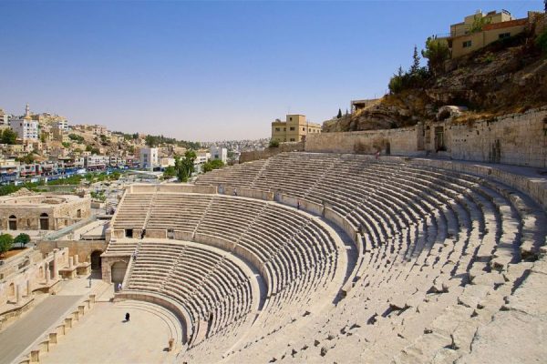Roman Theater ruins inside Petra archaeological site