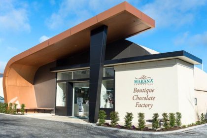 Makana Chocolate Factory building in the Bay of Islands