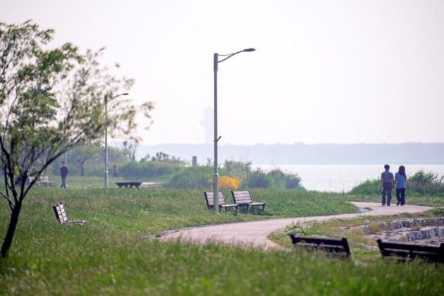 Park scenery along Nakdong River