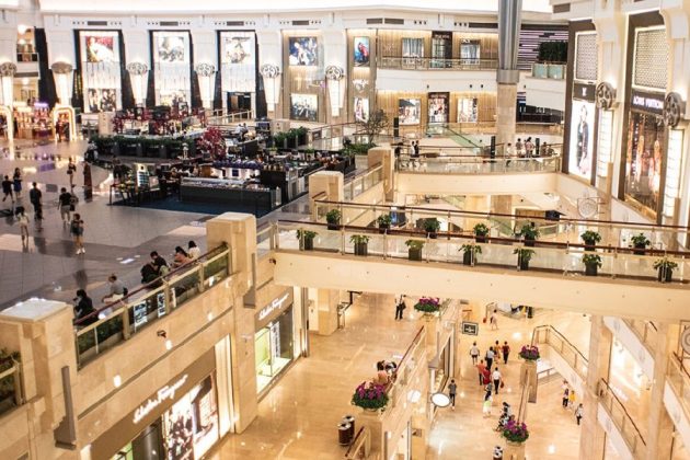Taipei 101 shopping mall interior from Keelung cruise port