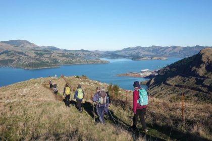 Scenic viewpoint over Christchurch from Lyttelton Cruise Port