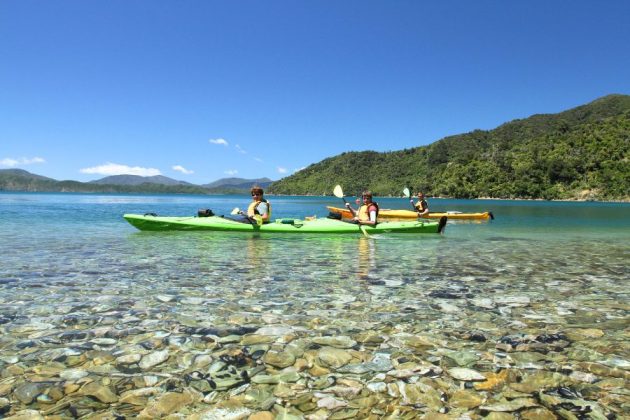 Sea kayaking Queen Charlotte Sound