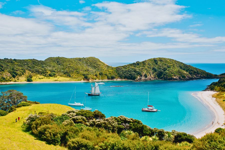 Bay of Islands in North Island of New Zealand